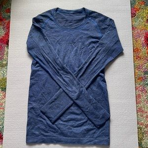Lululemon blue heather swiftly tee